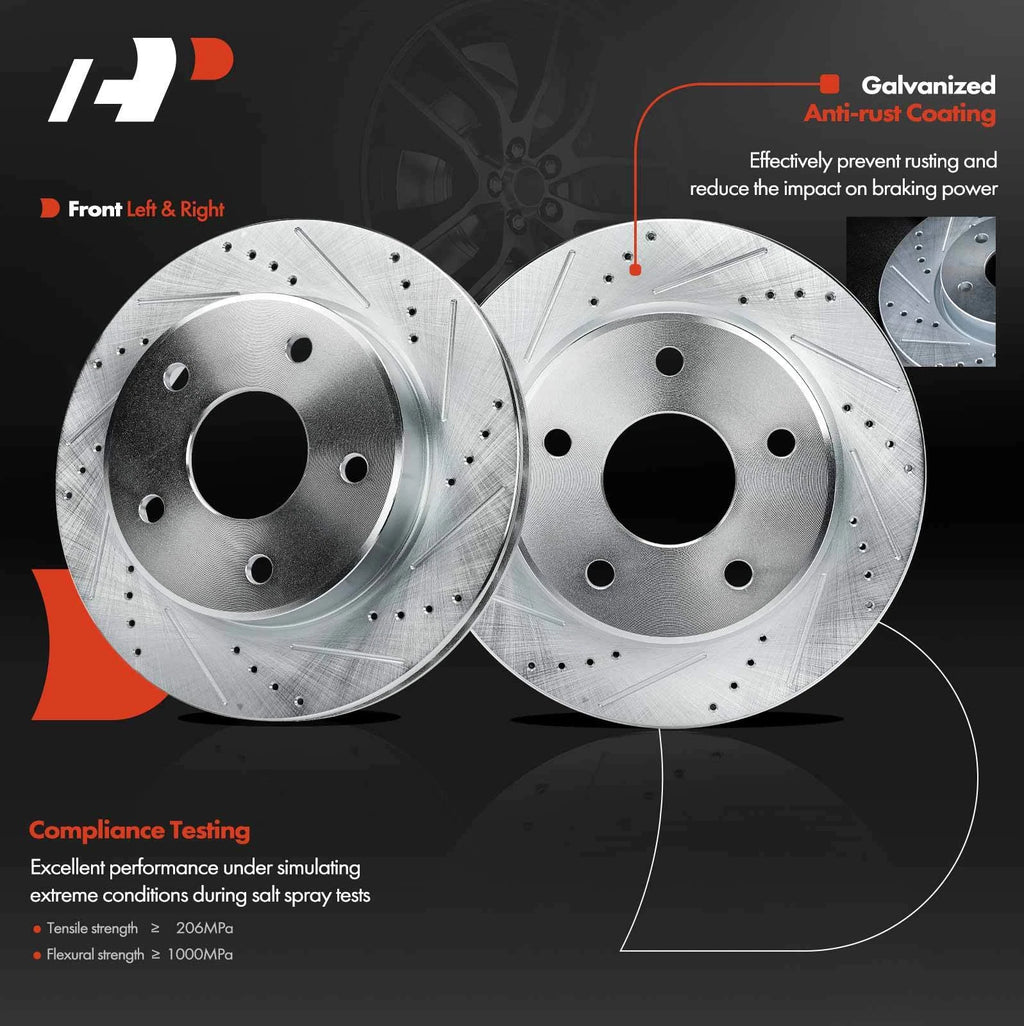 Front Side Drilled Brake Rotors for Dodge Dakota (2005-2010)
