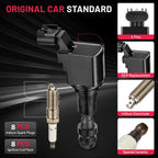 Ignition Coil and Iridium Spark Plug for Chevrolet Malibu 2007-2014 2.4L