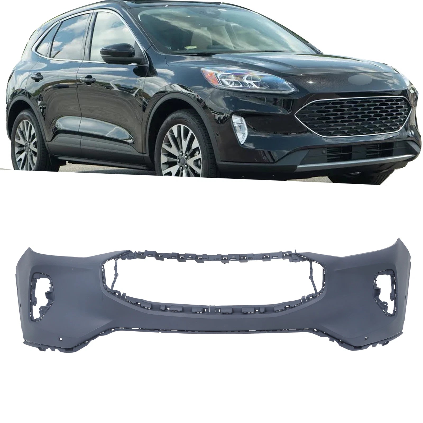 Front Bumper Cover for Ford Escape (2023–2024) with Sensor Holes
