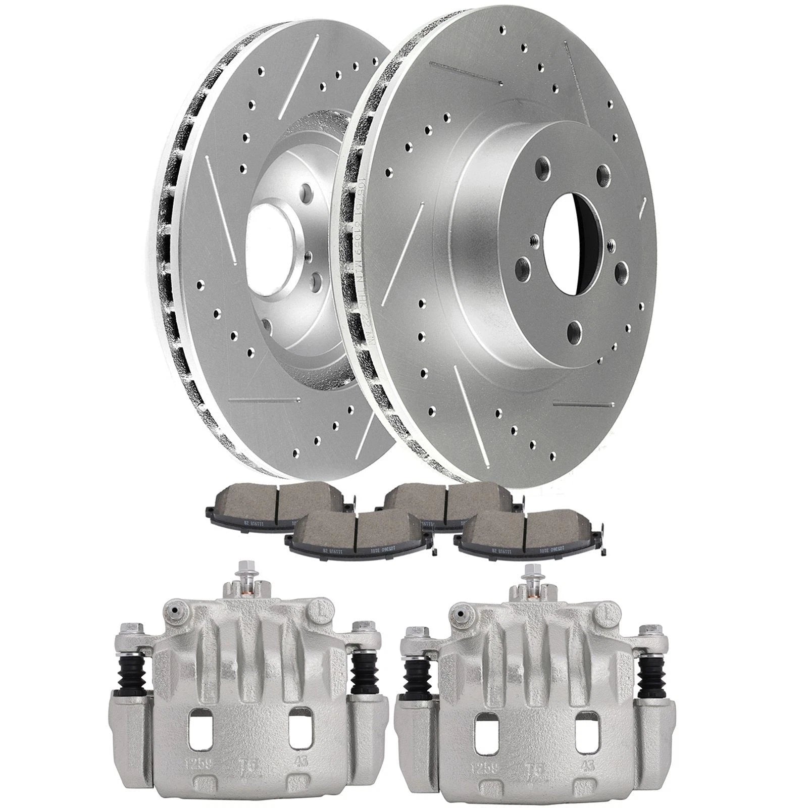 Front Brake Calipers with Ceramic Pad Kit for Subaru Impreza (2011–2016)