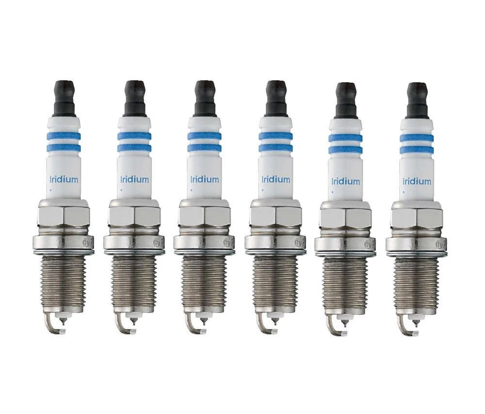 Set of 6 Spark Plugs 9600 Bosch Double Iridium for Hyundai Azera Sonata Veracruz (2006–2012)