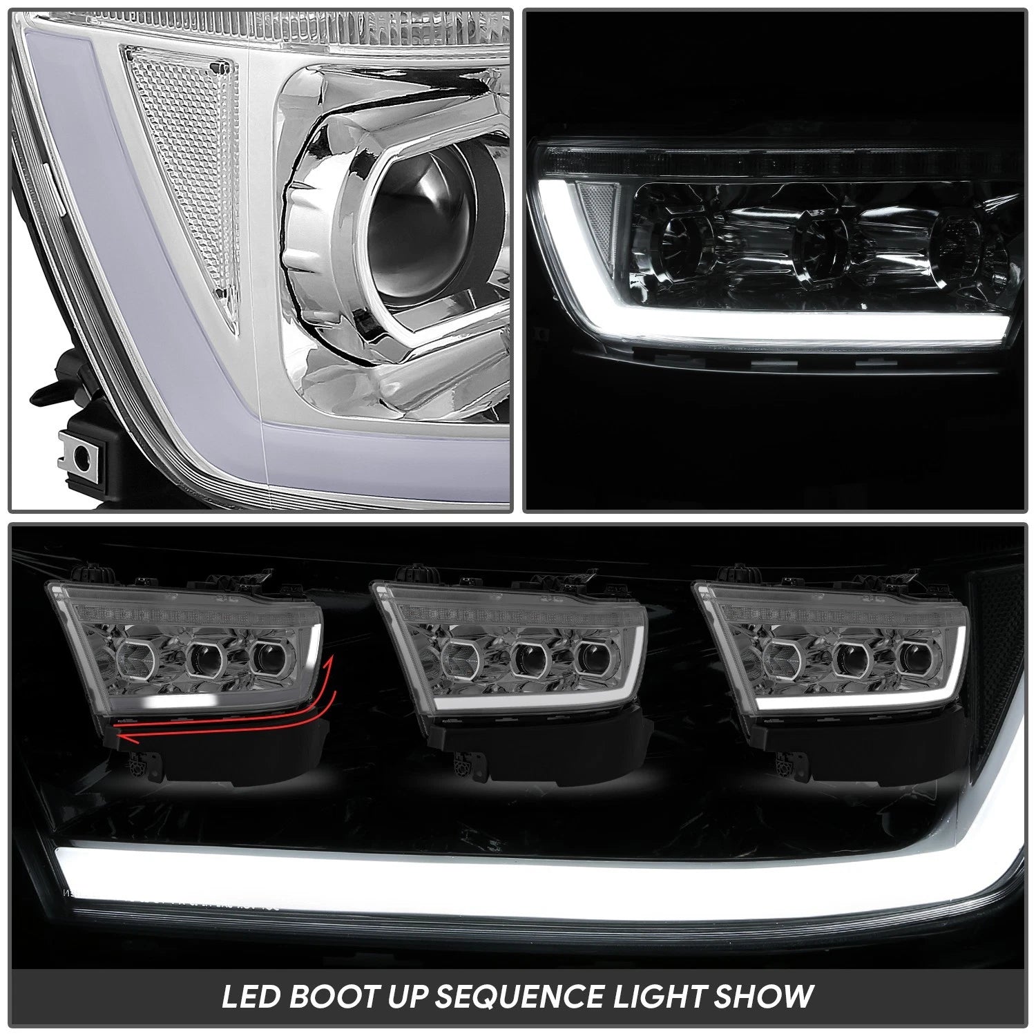 Chrome Projector Headlights for Ram 1500 (2019–2024)