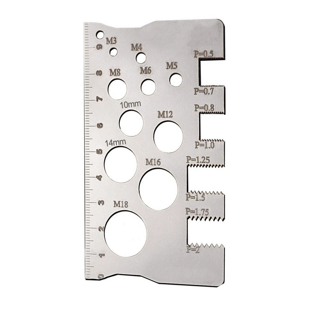 Metric Screw Thread Pitch Gauge for Bolt Nut Set (Stainless Steel)