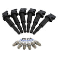 Set of 6 Bosch Platinum Spark Plugs & Ignition Coils for BMW E46 E83