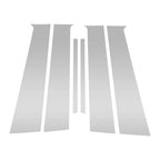 Set of 6 Pillar Window Trim for Nissan Versa Almera Sunny (2010–2019) Silver Tone