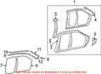 Driver Left Upper Door Seal for Dodge Ram 1500 (2019–2023) 55277191AB