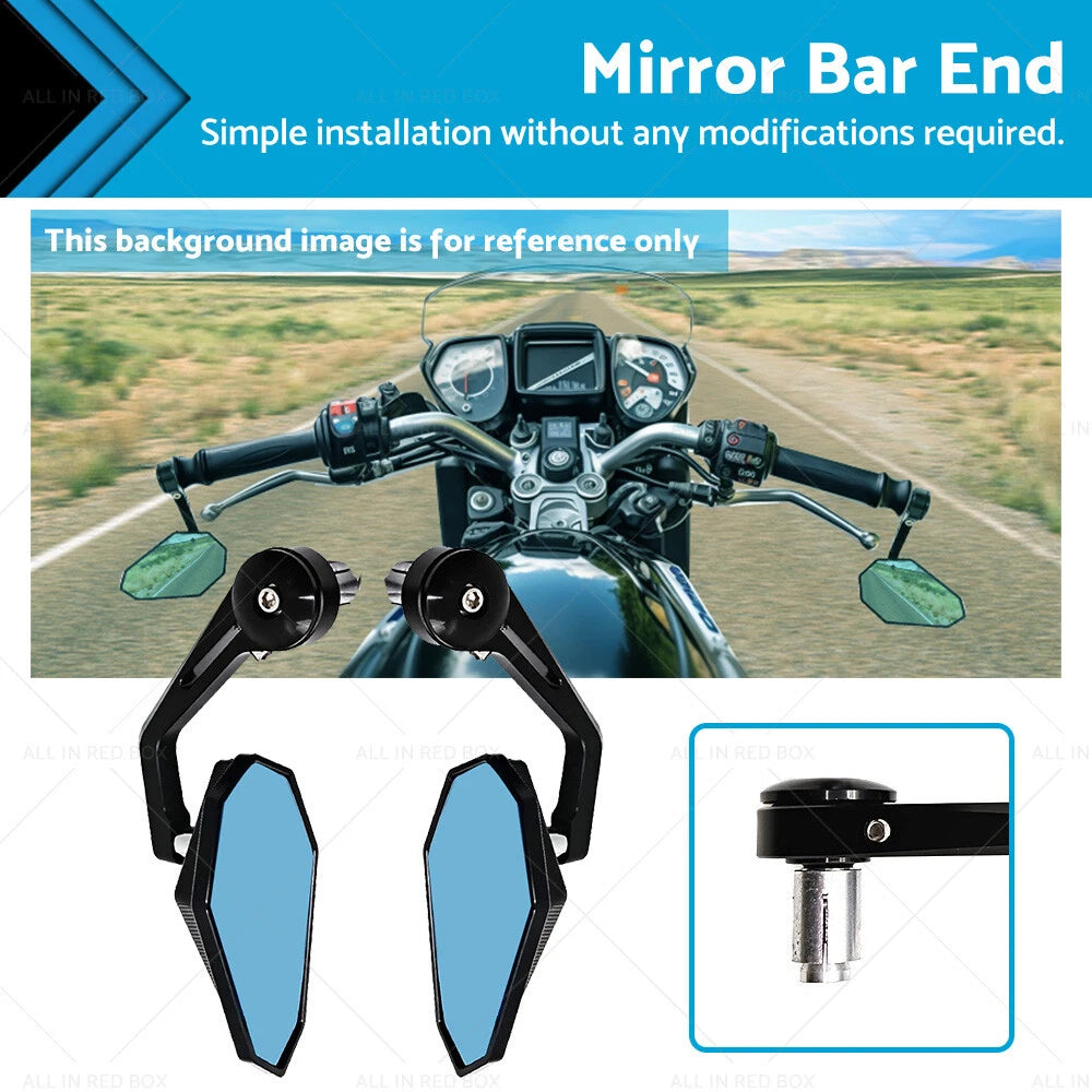 Rearview Handle Bar End Side Mirrors for Yamaha MT-07 MT07 FZ07 (2013–2021)
