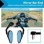 Rearview Handle Bar End Side Mirrors for Yamaha MT-07 MT07 FZ07 (2013–2021)