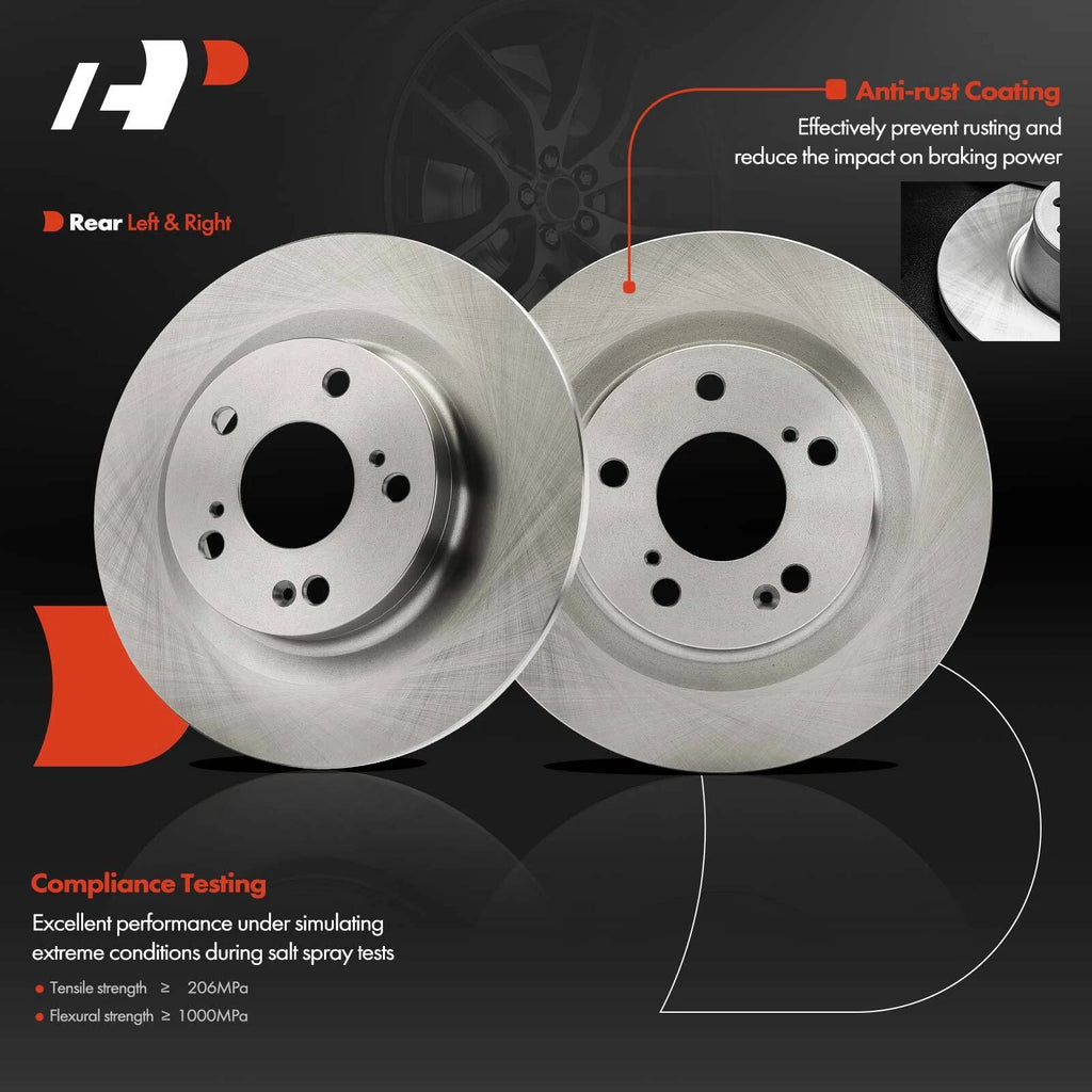 Rear Disc Brake Rotors for Honda Civic (2017–2023)