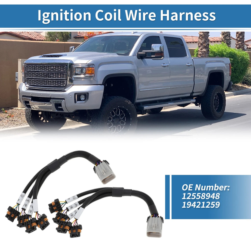 2X Ignition Coil Wire Harness No.12558948 for Chevy Corvette 5.7L (1997–2004)