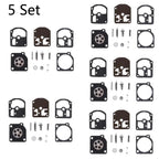 Set of 5 Carburetor Gasket Kits for Zama C1S-K1D RB-5 RB-7 Echo CS280E CS280EP