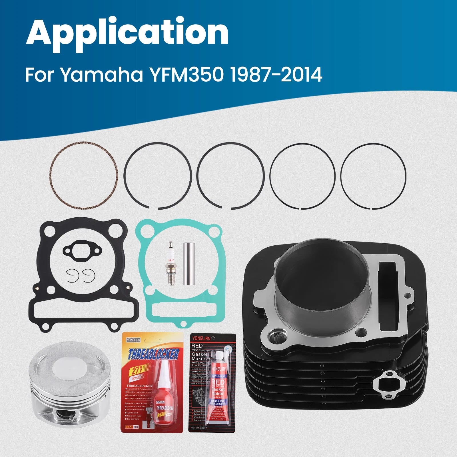 Top End Rebuild Kit for Yamaha Bruin 350 (2004–2006) 83mm Piston Gaskets