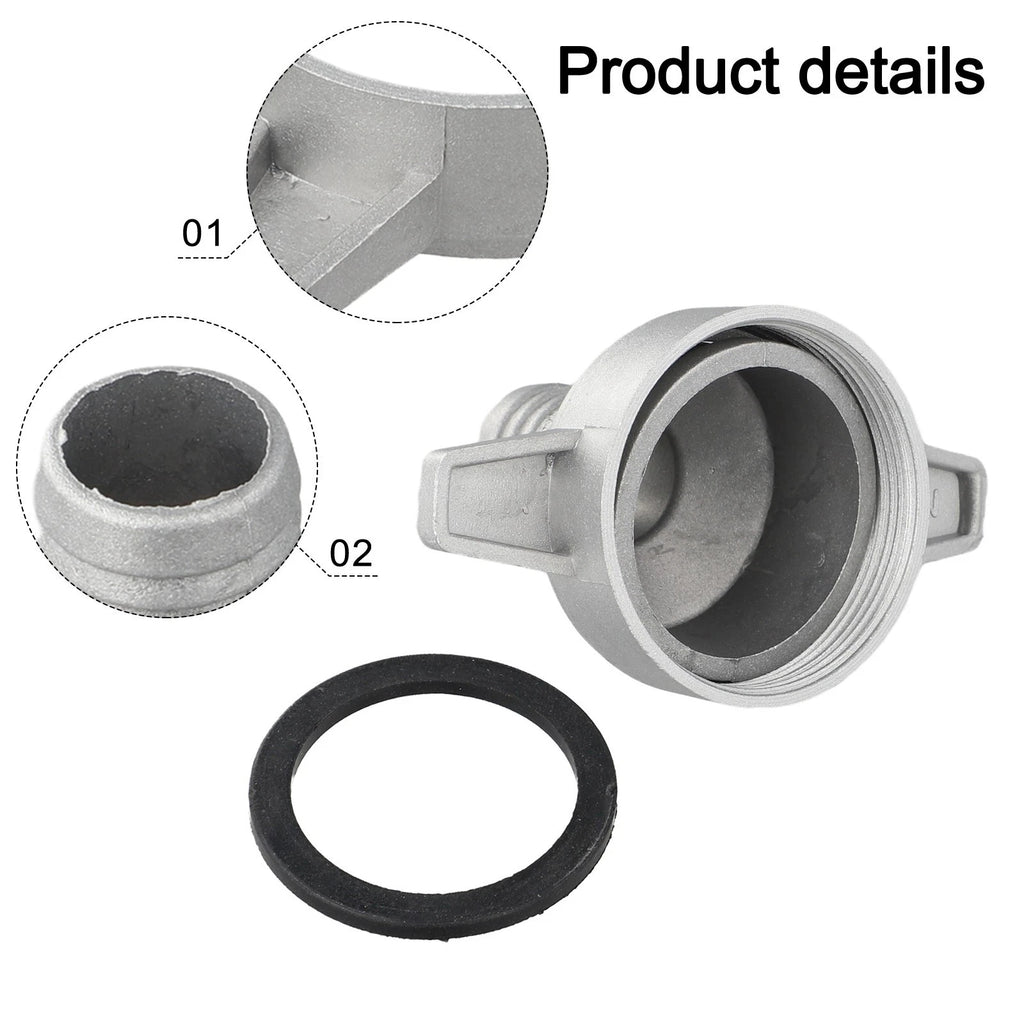 Water Pump Aluminum Pipe Connector with Rubber Gasket for 1-3 Inch Pipes