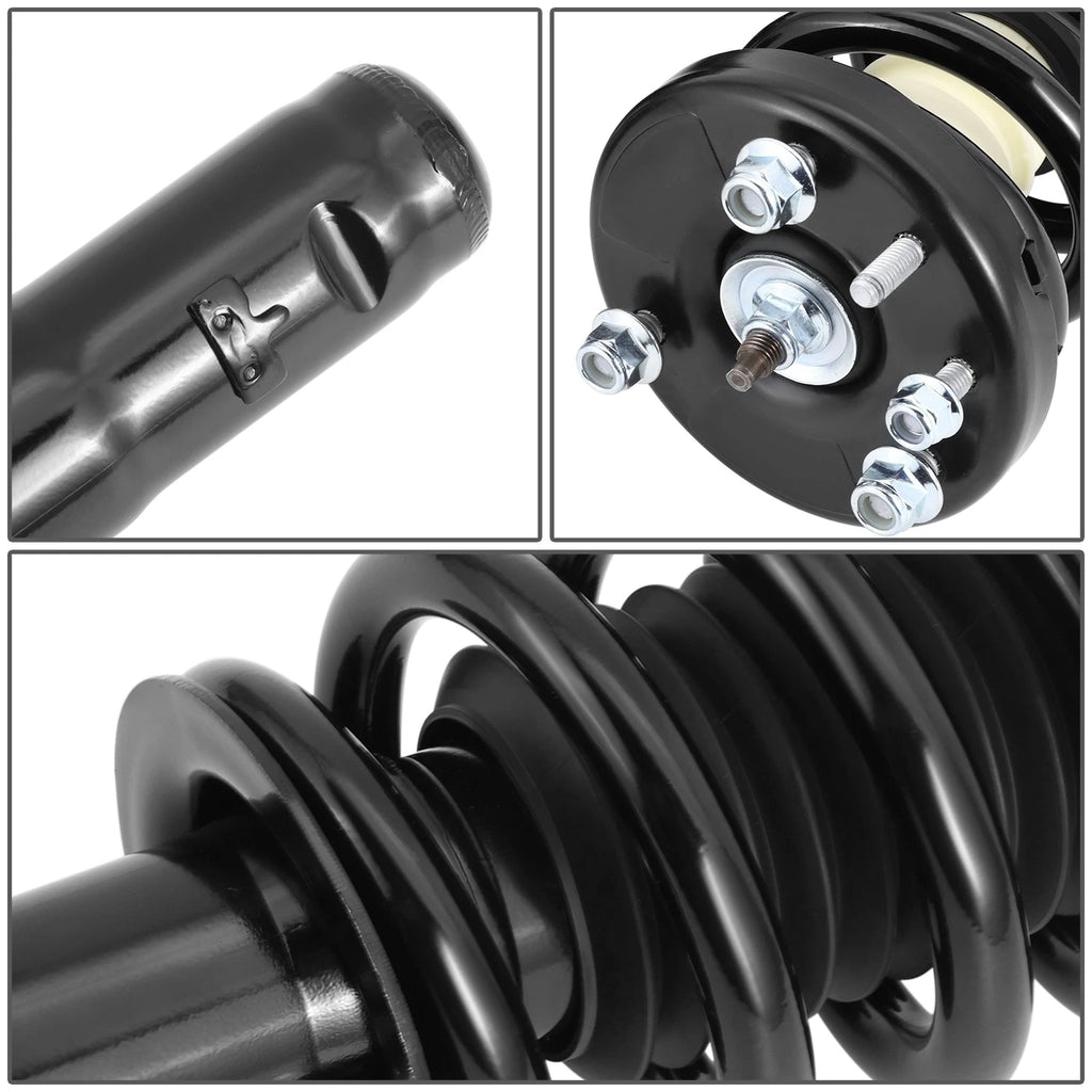 Set of 2 Front Black Struts with Coil Spring Assembly for Acura TL TSX Honda Accord (2003–2008)