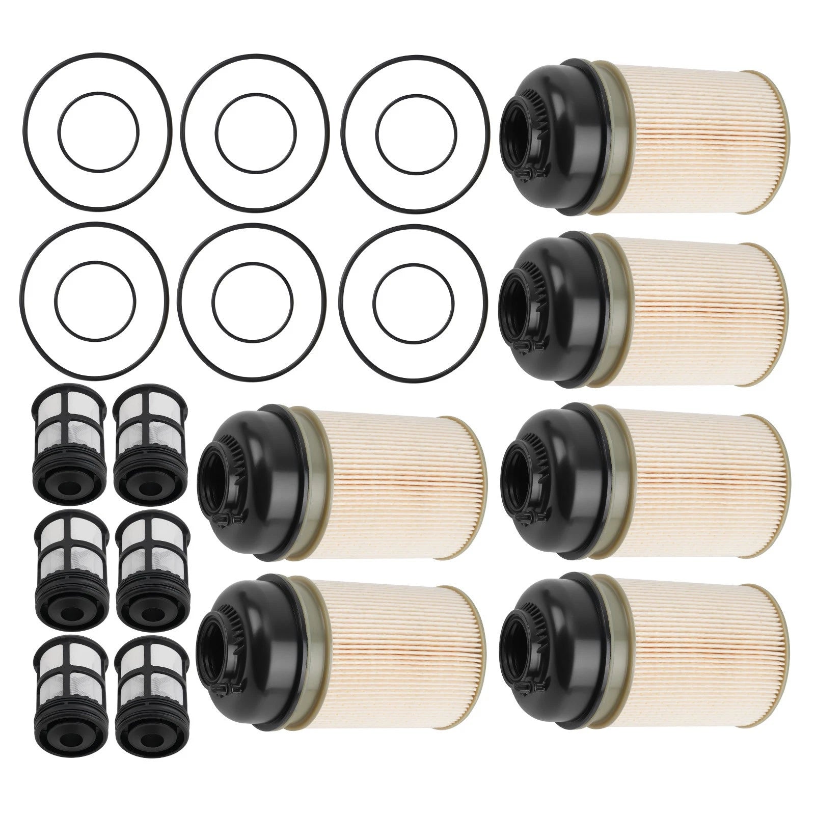 6X Fuel Filter Kit PF9908 for Detroit Diesel Freightliner DD13-DD16