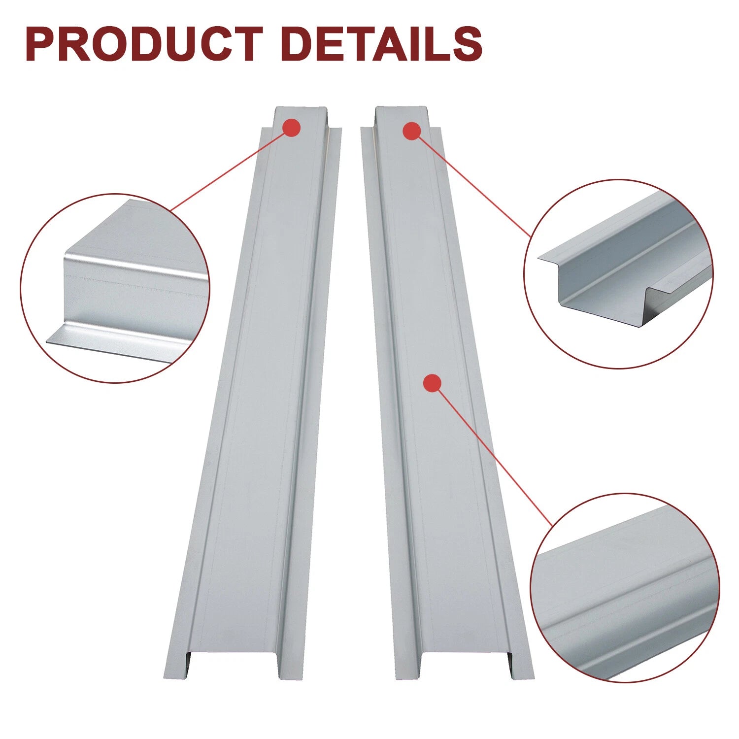 Set of 4 Front Bed Brace Floor Supports for Ford F150 F250 F350 F450 (1997–2010)