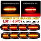 Set of 4 Amber/Red LED Side Marker Parking Light Lamps for Ford F150 SVT Raptor (2017–2021)