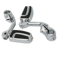 1-1/4" Long Angled Highway Bar Engine Guard Footpegs for Harley