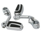 1-1/4" Long Angled Highway Bar Engine Guard Footpegs for Harley