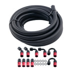 16ft 6an Braided Gas/fuel/oil Line Hose With End Fitting Line Kit Adapter New