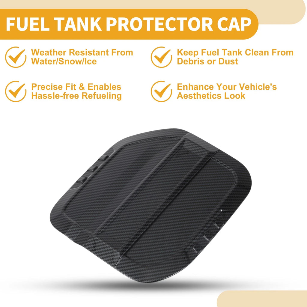 Fuel Tank Door Cap for Ford Bronco (2023–2025) Adhesive Carbon Fiber Black ABS