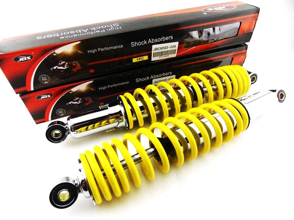 365mm JBS Yellow/Chrome Shock Absorbers for Honda MT125 Elsinore