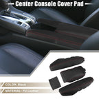 Black Armrest Protector Cover Pad with Red Stitches for Honda Civic (2016-2021)