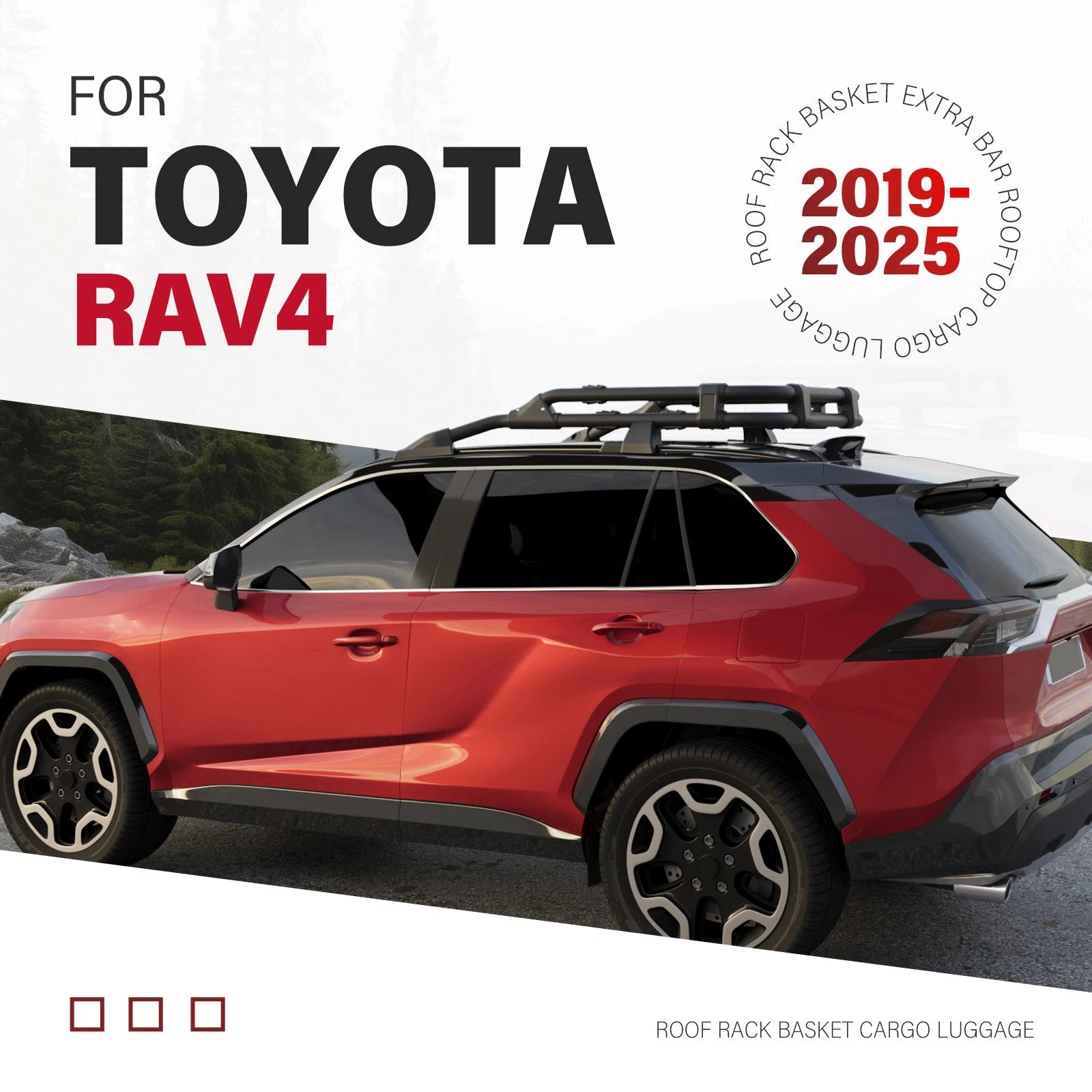 Roof Rack Basket for Toyota RAV4 (2019–2025)