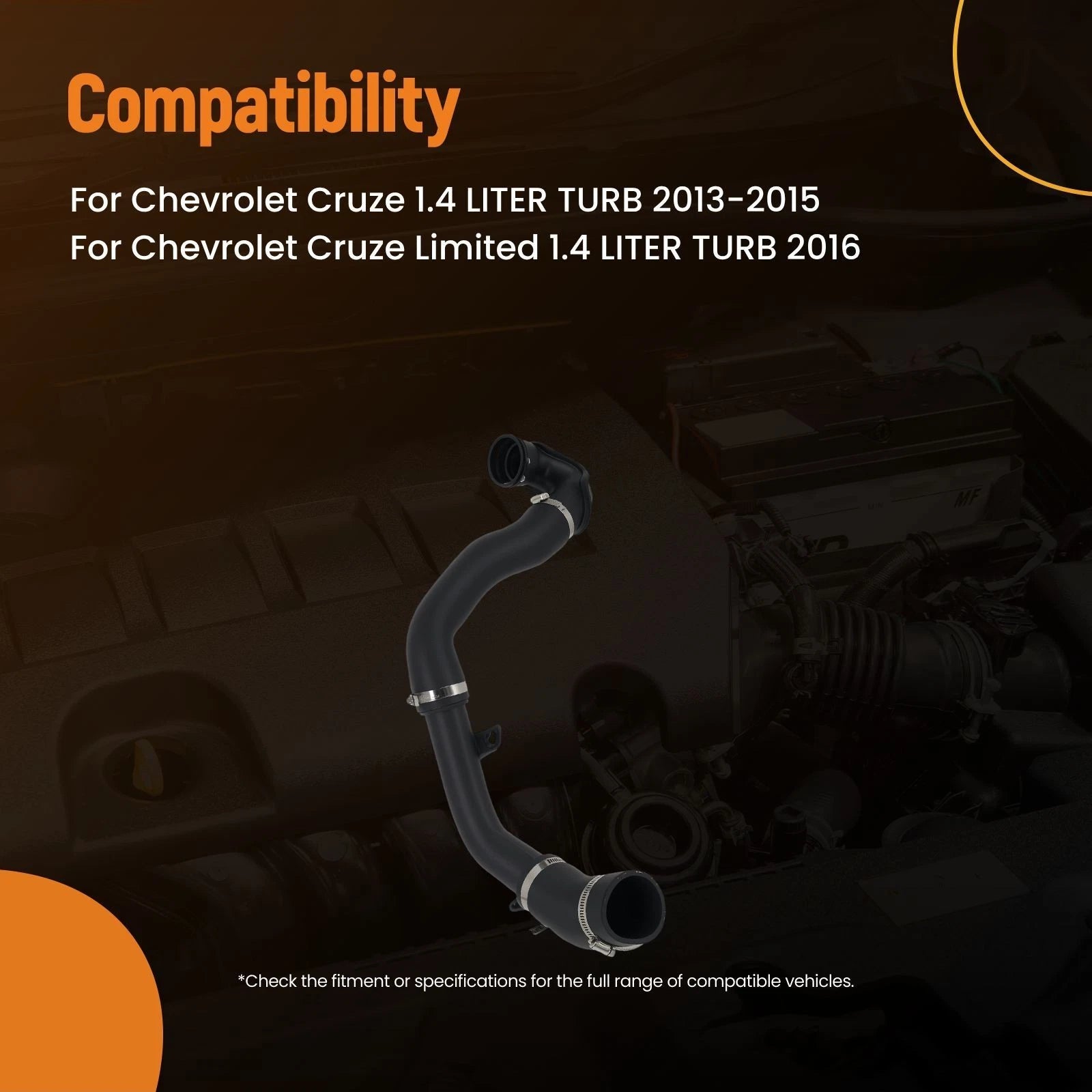 1x Air Outlet Intercooler Hose Pipe for Chevrolet Cruze 1.4L (2013–2016) 13398479