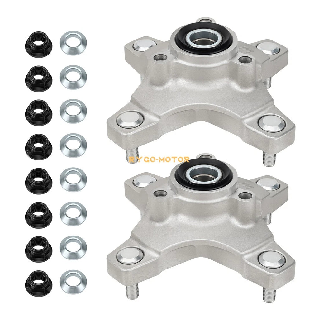 Set of 2 Wheel Hubs & Flange Lug Nuts for Honda TRX250X TRX400X (2009–2014)