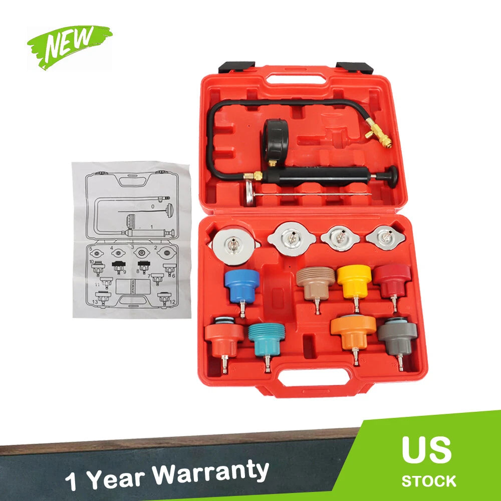 14Pcs Coolant System Test Tool Kit for Automotive Diagnostics (YYYY–YYYY)