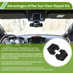 Set of 1 Sun Visor Repair Kit for Dodge Ram 1500 (2019–2023) Black