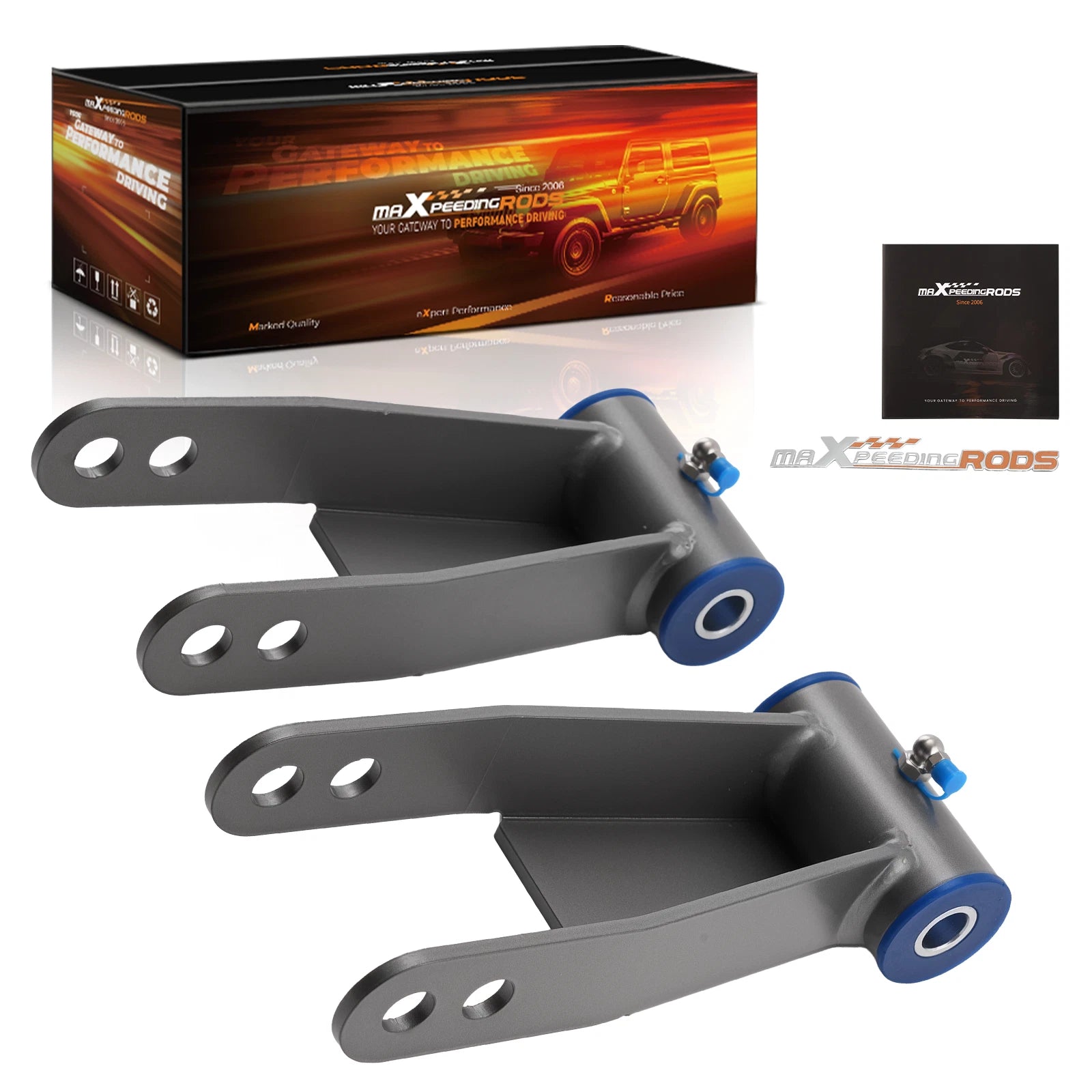 2" Lowering Shackle for Chevy Silverado GMC Sierra 1500 (2019–2024) Rear
