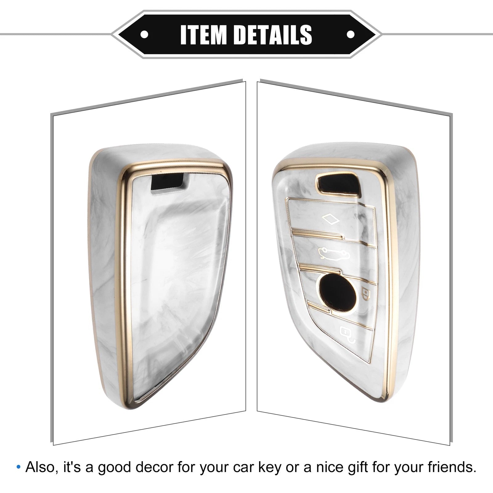 Set of 4 TPU Remote Key Fob Covers for BMW 3 4 5 6 7 Series