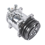 A/C Compressor for Sanden 508 Style V-Belt (12V, Chrome)