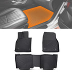 Set of 2 TPE Anti-Slip Car Floor Mats for Subaru Solterra Toyota bZ4X (2023–2025)