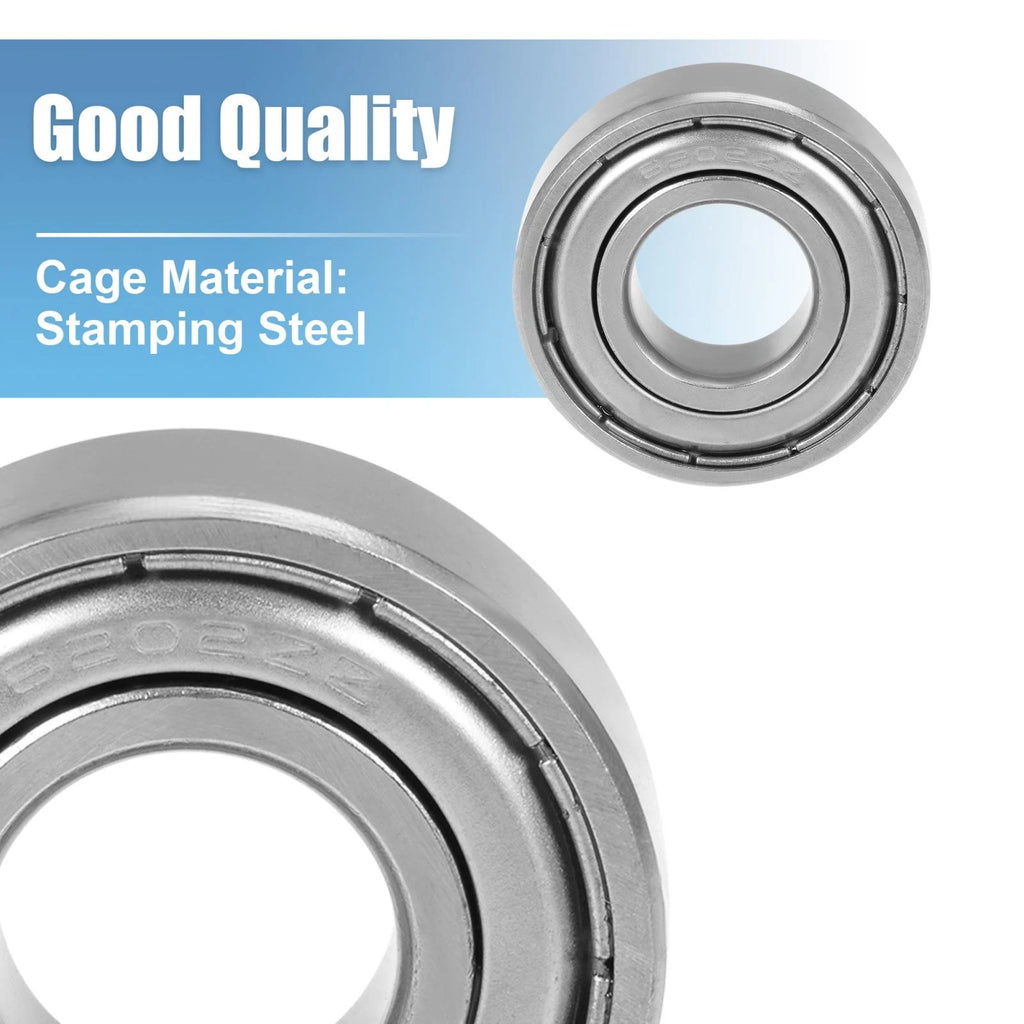 5 Pcs 6202ZZ Deep Groove Ball Bearings for Various Models (15x35x11mm)