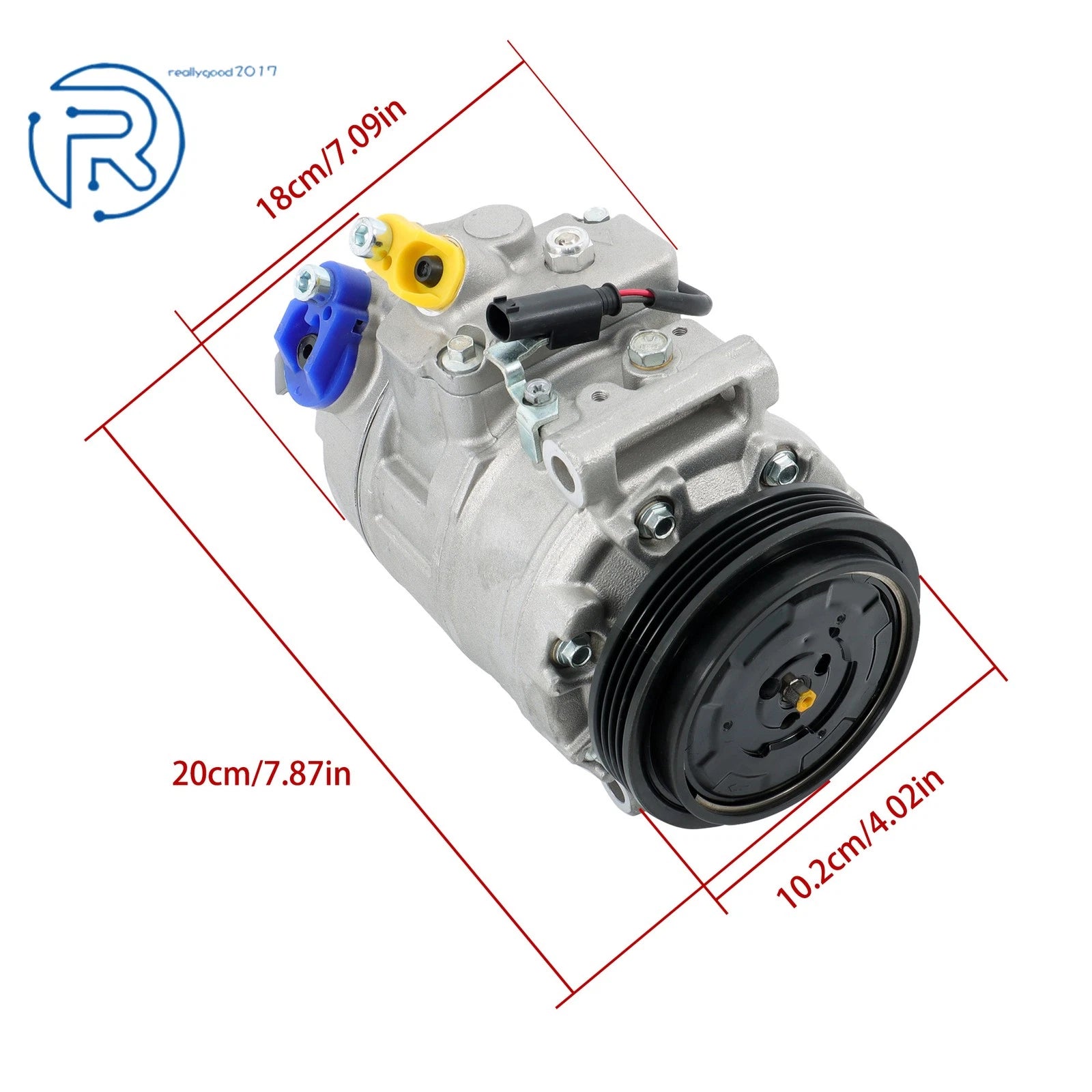 AC Compressor with Clutch for BMW 550i 645Ci 650i 750i (2006–2009) 6901781