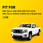 Console Lid Armrest Vinyl Cover for GMC Sierra 1500 (2014–2018) Black