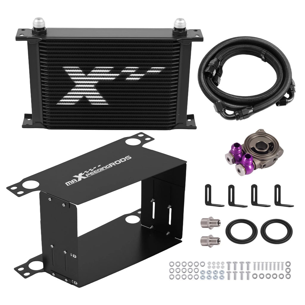 25 Row Oil Cooler for Universal Applications - 10AN Aluminum, NPT Ports