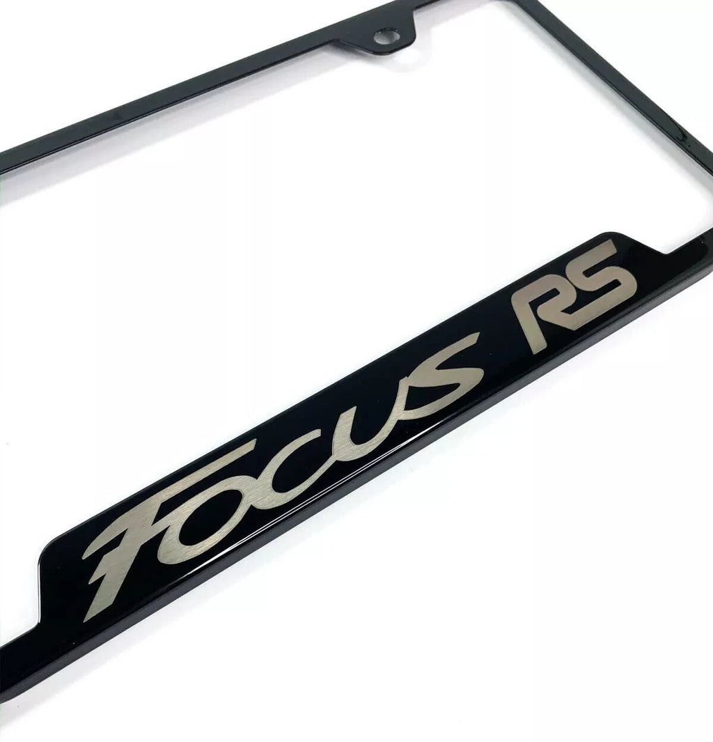 License Plate Frame Black Stainless Replacement for Ford Focus RS (2016–2018)