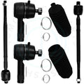 Set of 6 Steering Tie Rods Rack and Pinion Bellows for Mitsubishi Lancer (2002–2007)