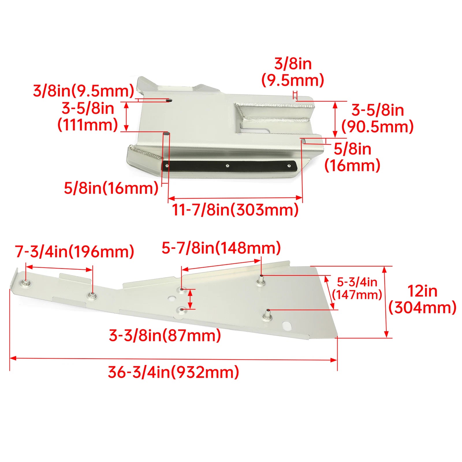 Skid Plate Guard for Honda TRX400EX 400X (1999–2014)