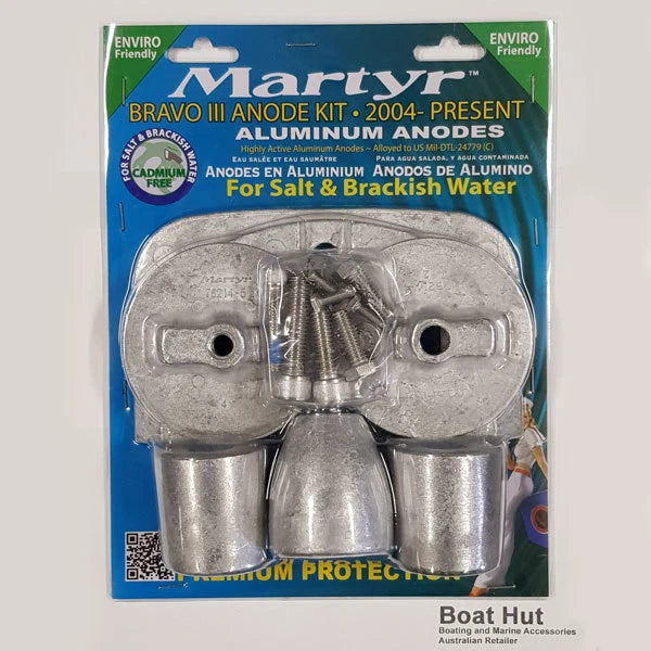 Martyr Bravo 3 Aluminum Anode Kit CMBRAVO3KITA for Mercury Mercruiser (2004–Pres)