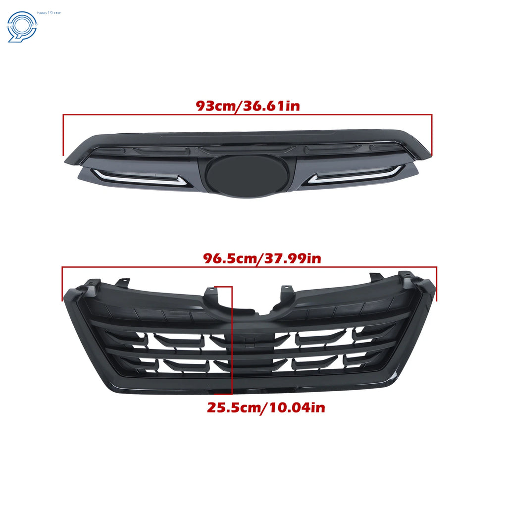 Front Bumper Upper Grille for Subaru Forester (2022-2024) Black Plastic