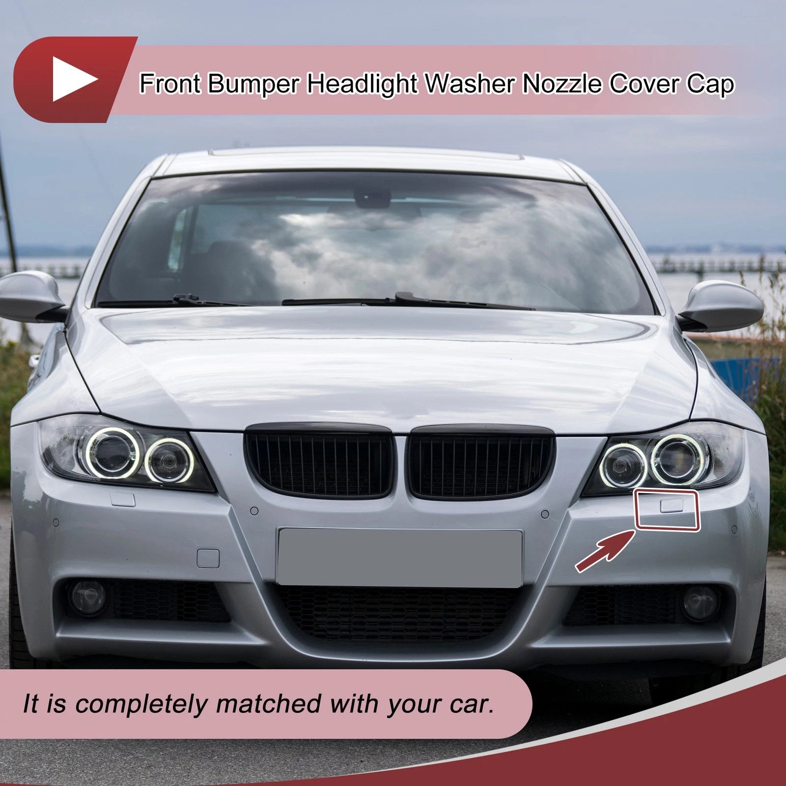 Bumper Headlight Washer Nozzle Cover Cap No. 61677892647 for BMW 335i (2007–2013)