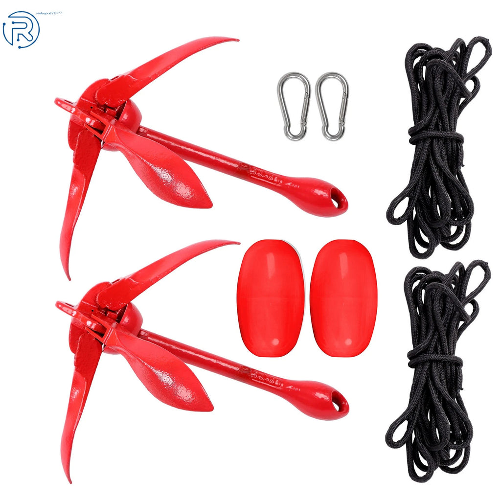 2X Folding Anchors for Grapnel Boat Marine Kayak (1.5KG)