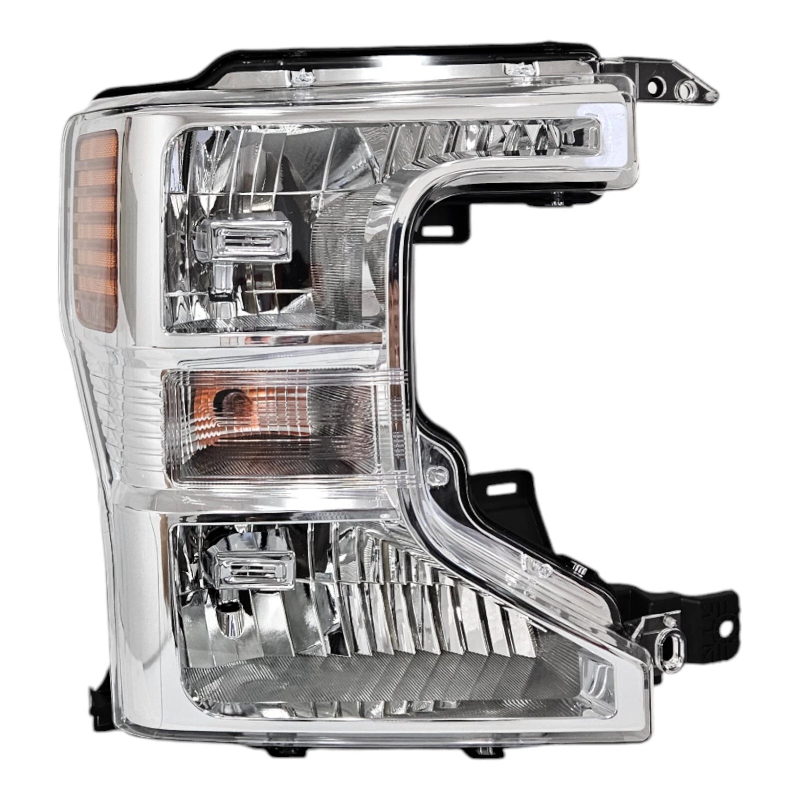 Passenger Halogen Headlight Chrome RH for Ford Super Duty F250/F350/F450 (2020–2022)