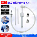 Oil Pump for Outboard Engines 8CC Capacity, Metal 3/8 Thread, Clear Hose