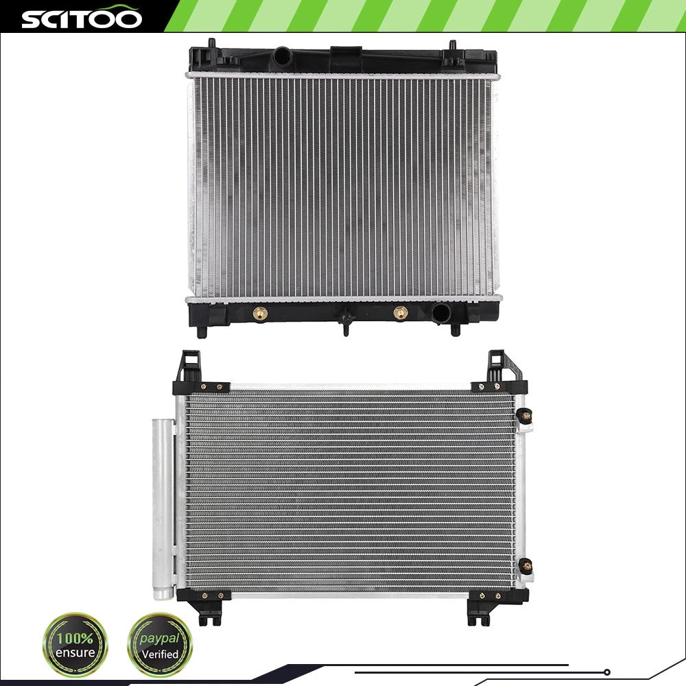 Radiator and A/C Condenser Kit for Toyota Yaris (2007–2015)